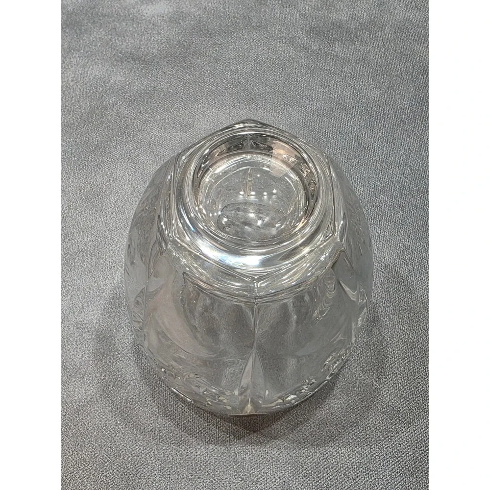 St George Crystal Holly Berry Votive Candle Holder‎ 24% Lead Crystal Holiday